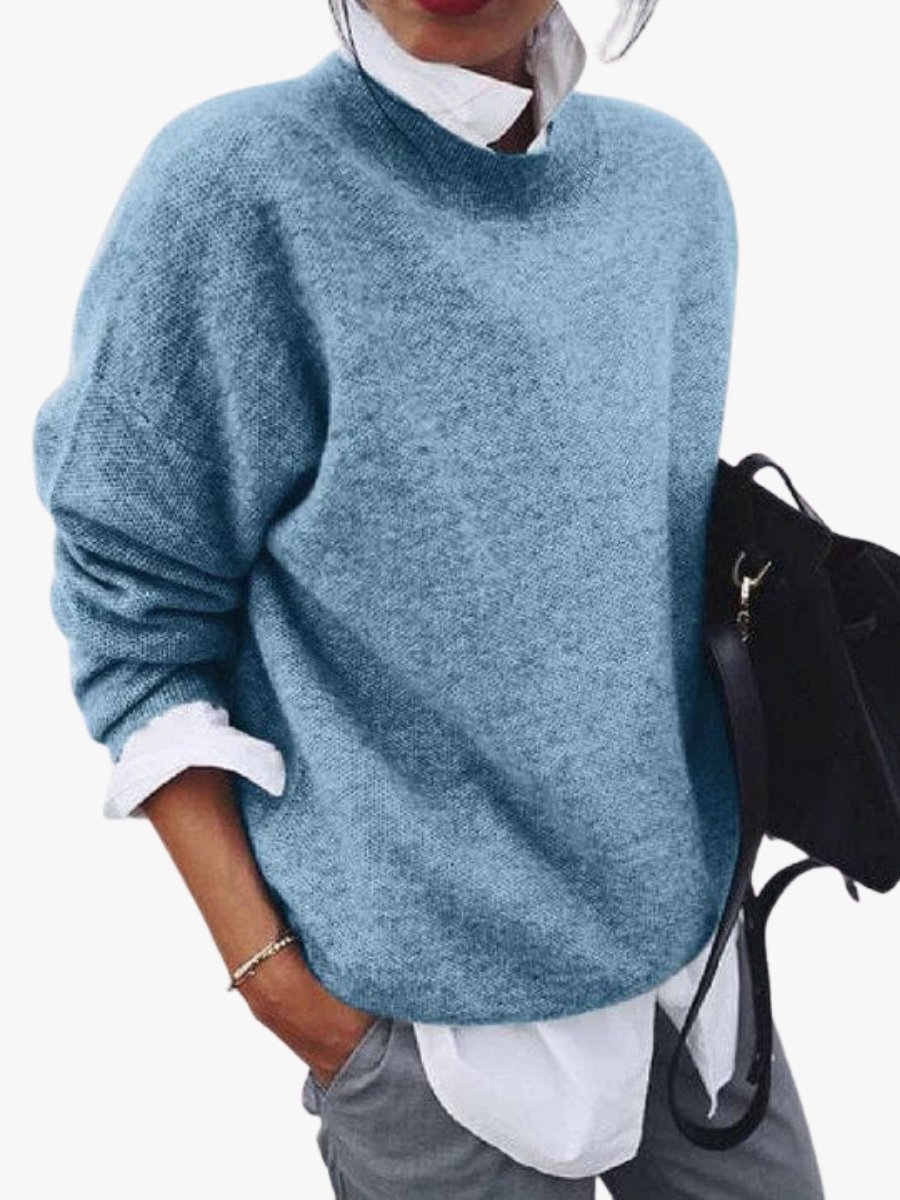 MAGLIONE CLASSICO A MANICHE LUNGHE PER DONNE
