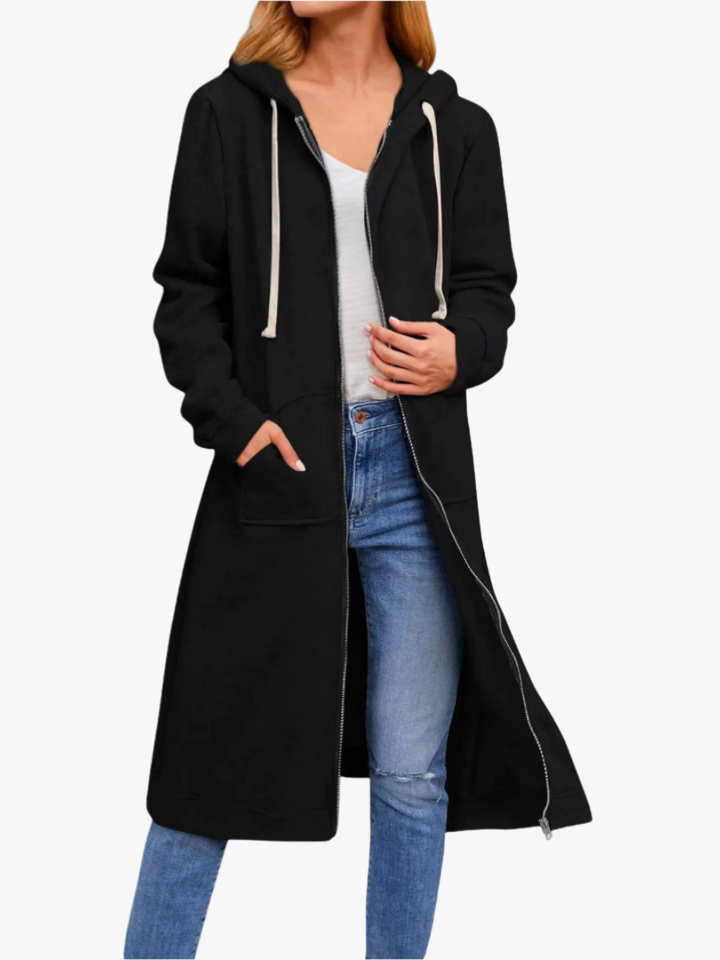 GILET LUNGO CON ZIP RELAX PER DONNE
