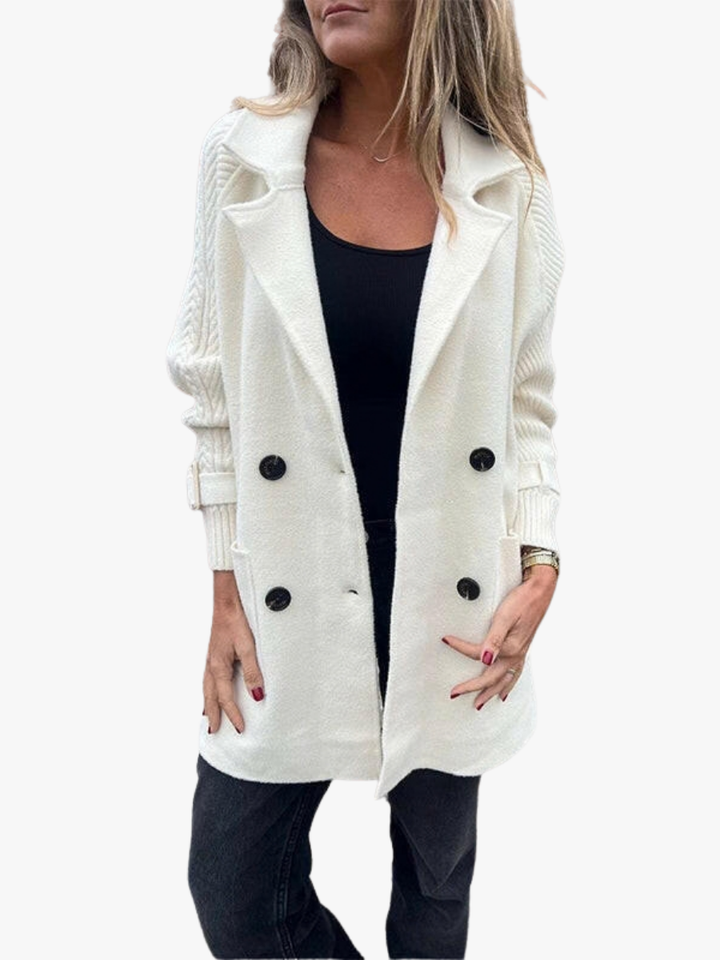 CAPPOTTO LUNGO CON MANICHE A CONTRASTO PER DONNE