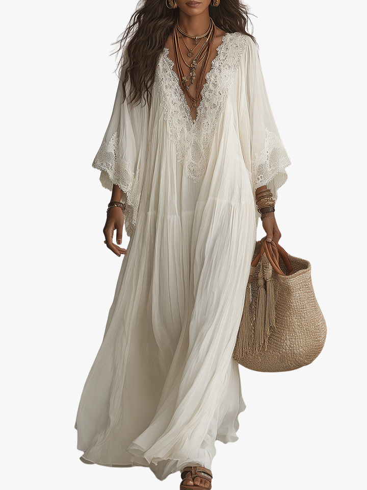 ABITO MAXI CON PIZZO PER DONNE
