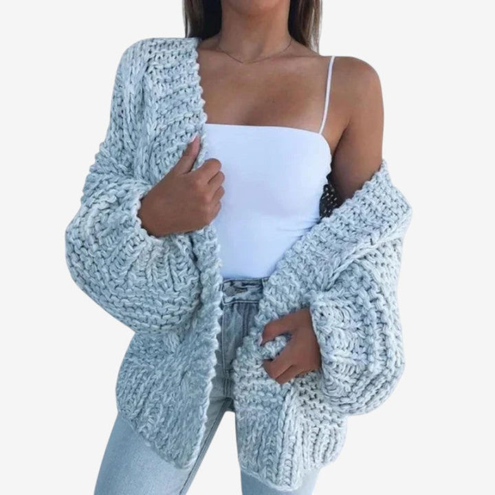 Cardigan da donna con scollo a V e maniche lunghe