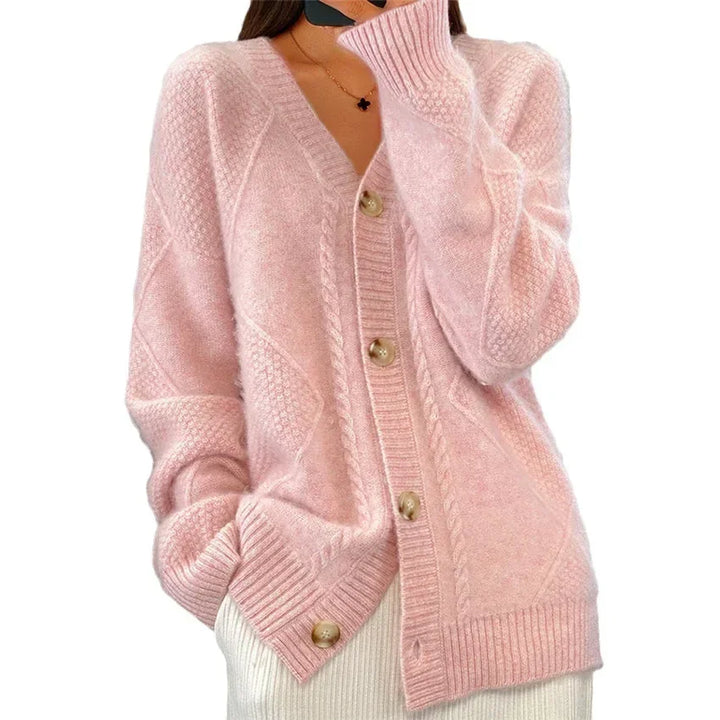 Cardigan Lena Donna – Gilet in Morbido Cashmere con Bottoni e Maniche Lunghe Eleganti