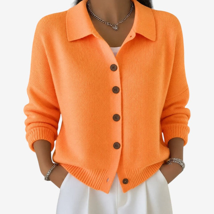 Cardigan da donna a maniche lunghe con bottoni