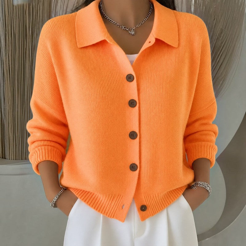Cardigan da donna a maniche lunghe con bottoni