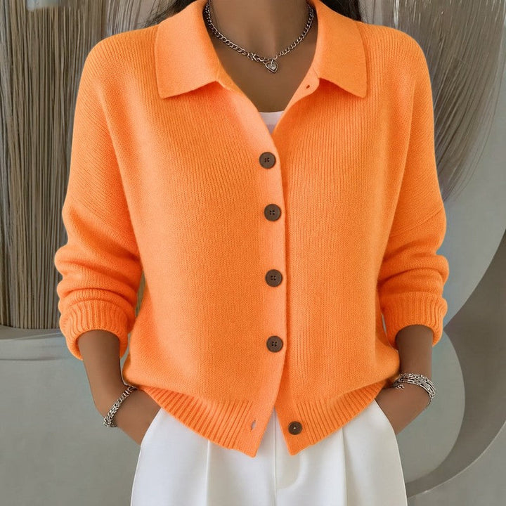 Cardigan da donna a maniche lunghe con bottoni