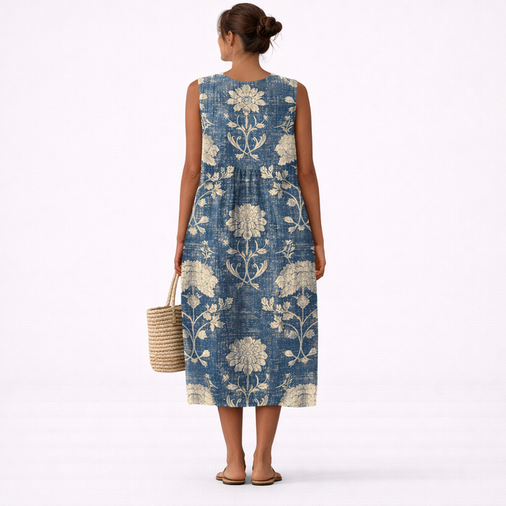 Alberte | Abito Midi Floreale Classico