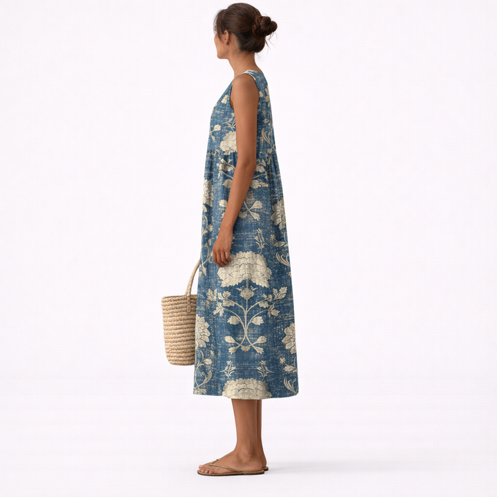 Alberte | Abito Midi Floreale Classico