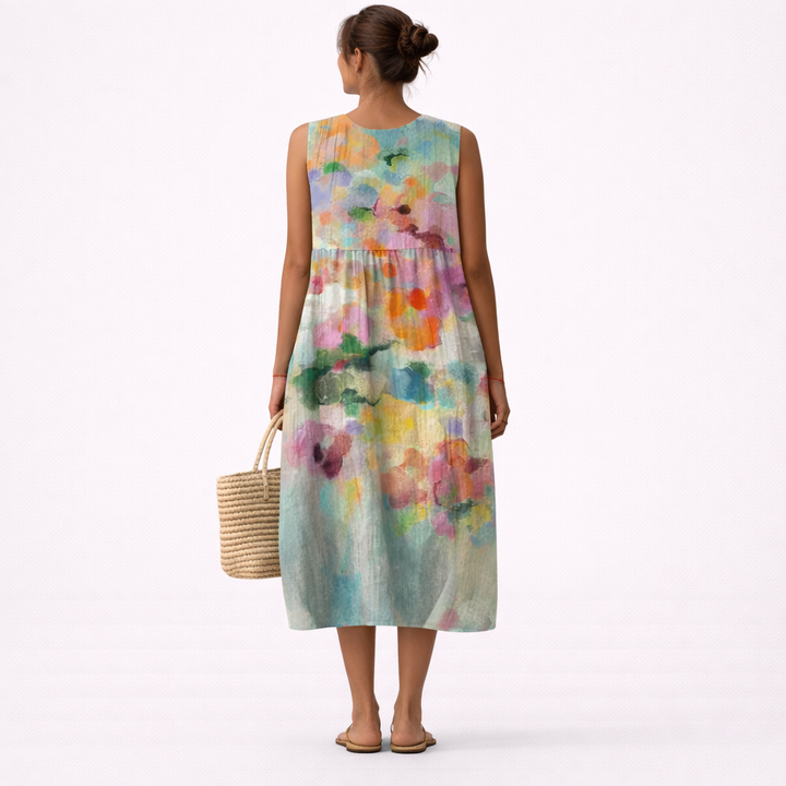 Karla | Abito Midi Multicolore Elegante