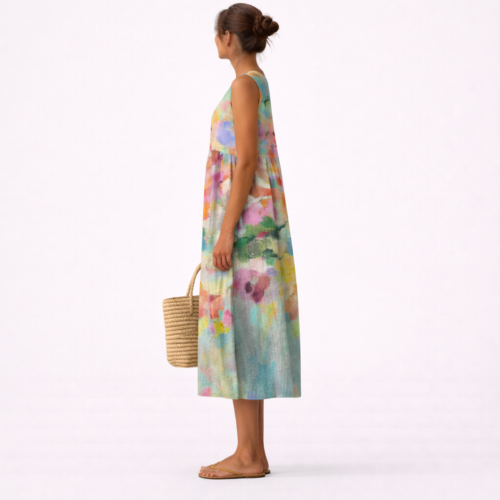 Karla | Abito Midi Multicolore Elegante