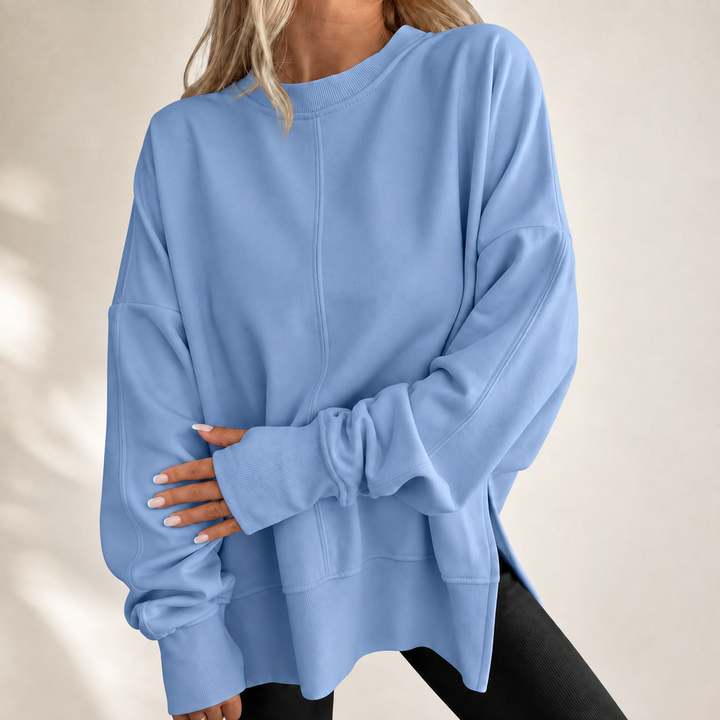 Top oversize donna a collo rotondo - Morbido e moderno