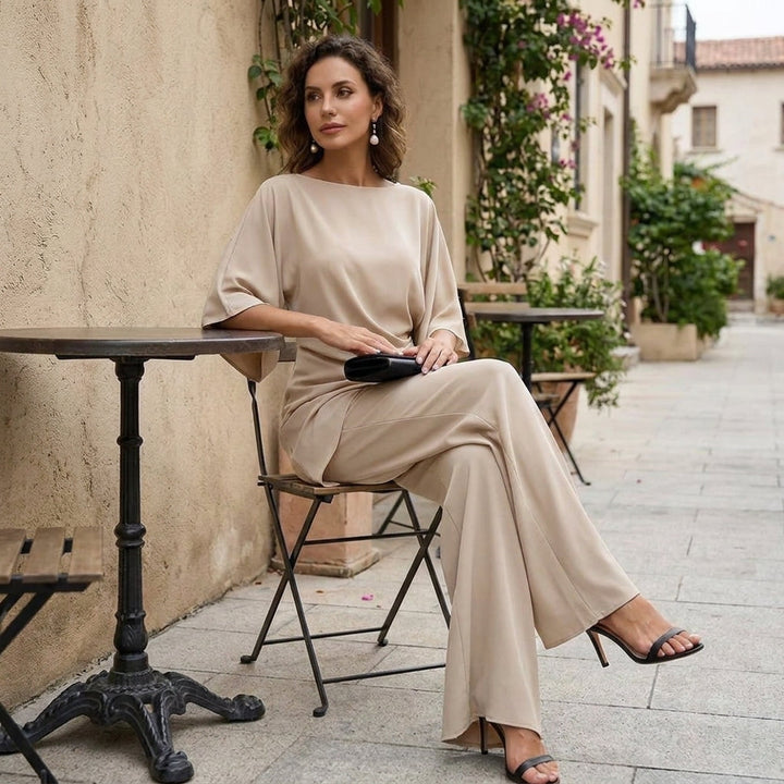 SET DUE PEZZI CON PANTALONI LARGHI DRAPE' PER DONNE