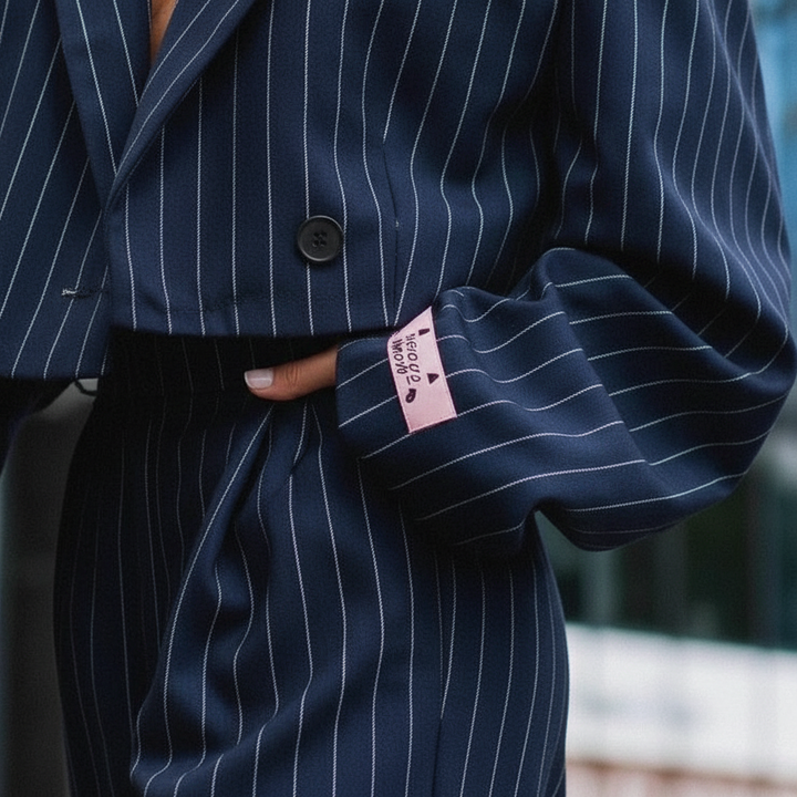 Completo Donna a Righe con Blazer e Pantaloni