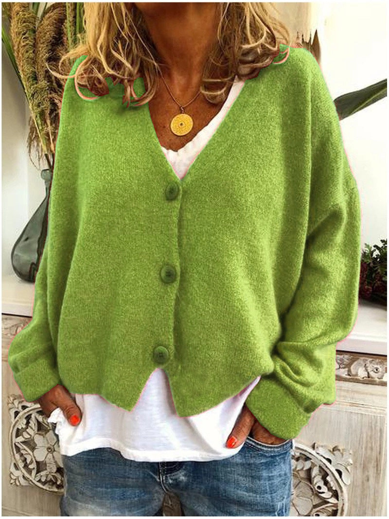 Elegante cardigan lavorato a maglia da donna