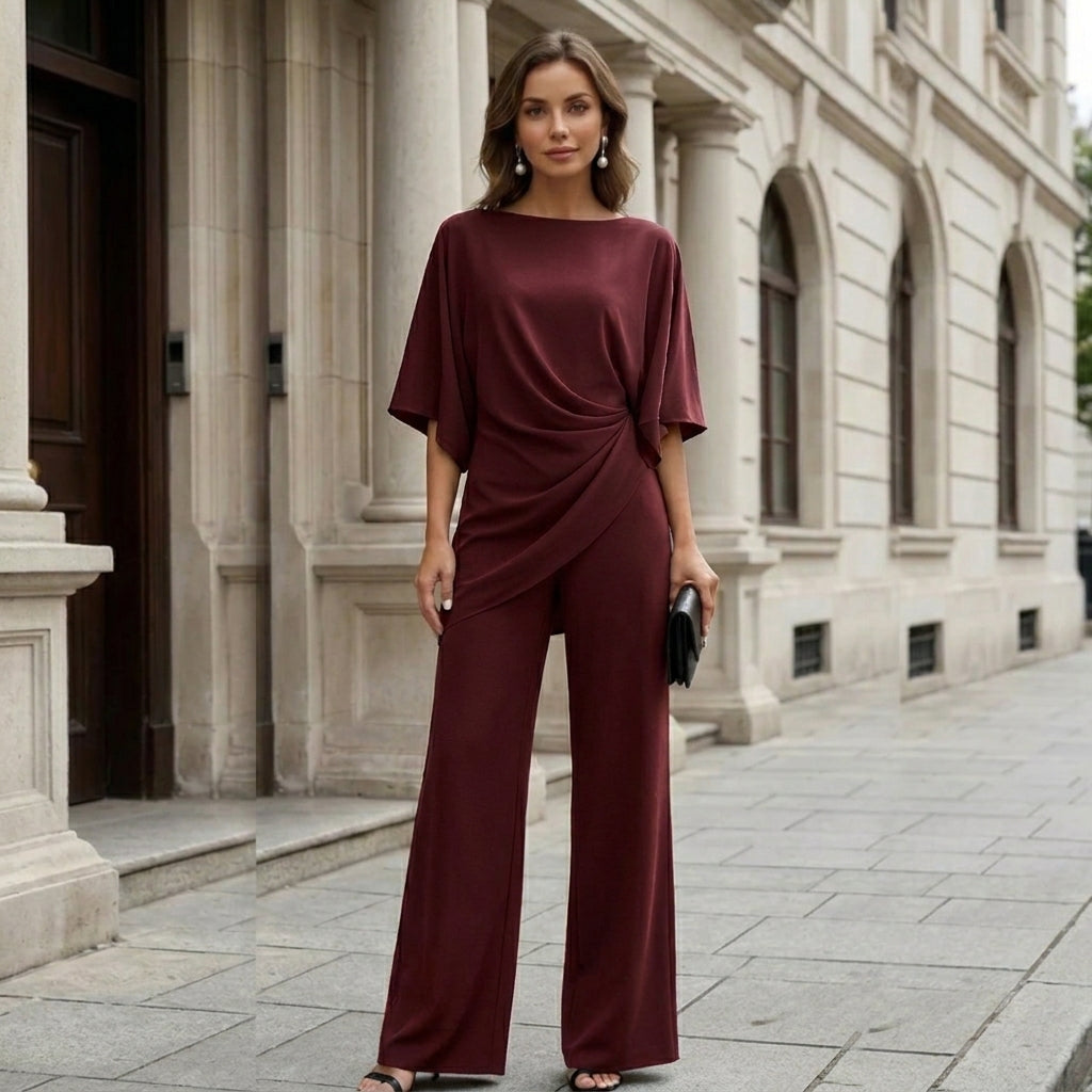 SET DUE PEZZI CON PANTALONI LARGHI DRAPE' PER DONNE