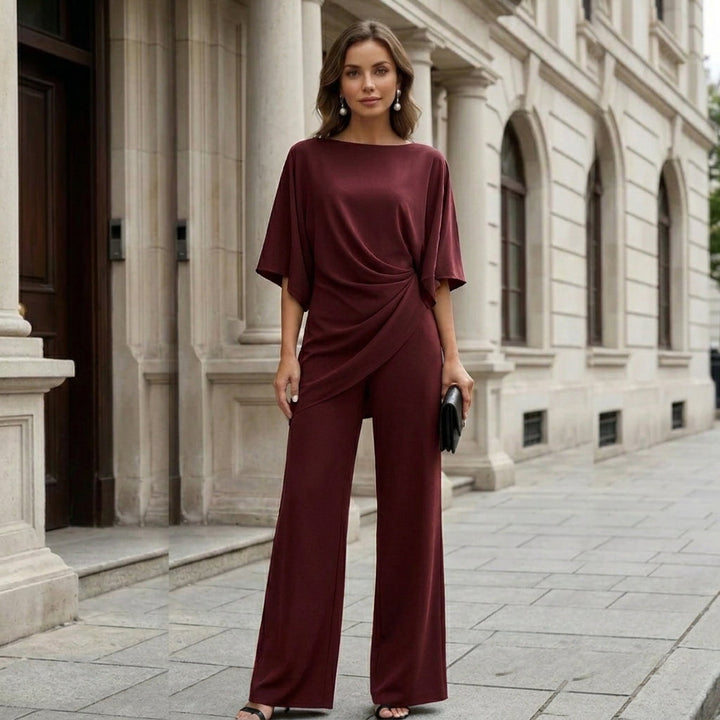SET DUE PEZZI CON PANTALONI LARGHI DRAPE' PER DONNE