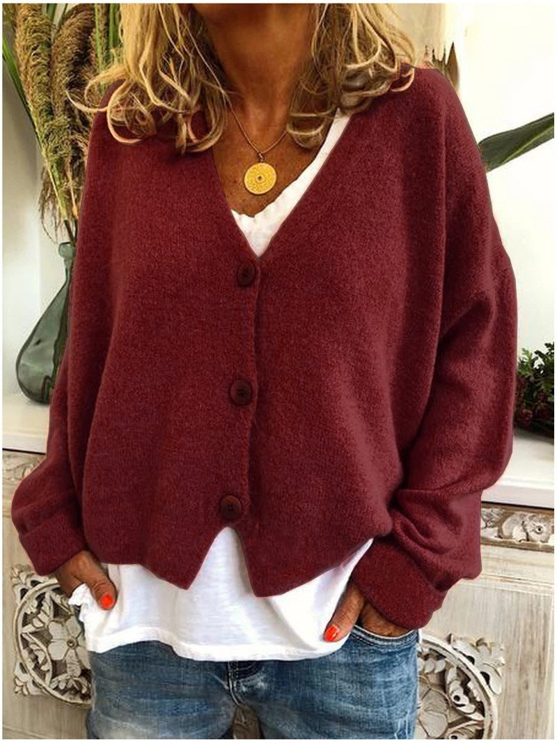 Elegante cardigan lavorato a maglia da donna