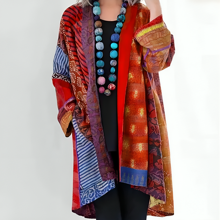 DAHLIENNE | CARDIGAN ELEGANTE IN MAGLIA CON TAGLIO STRATIFICATO