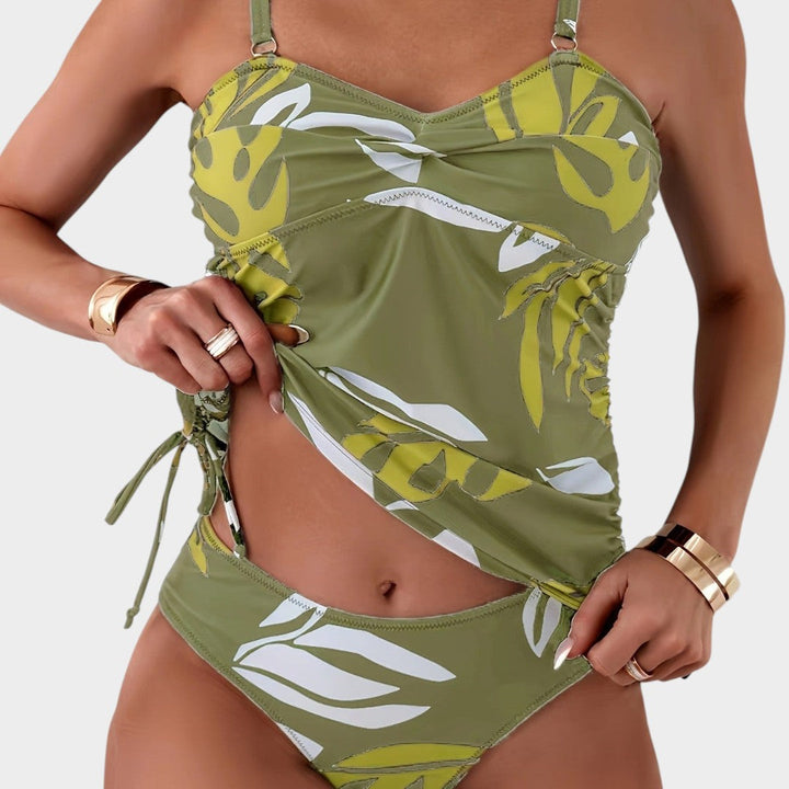 Carmen | Bikini con stampa tropicale di foglie