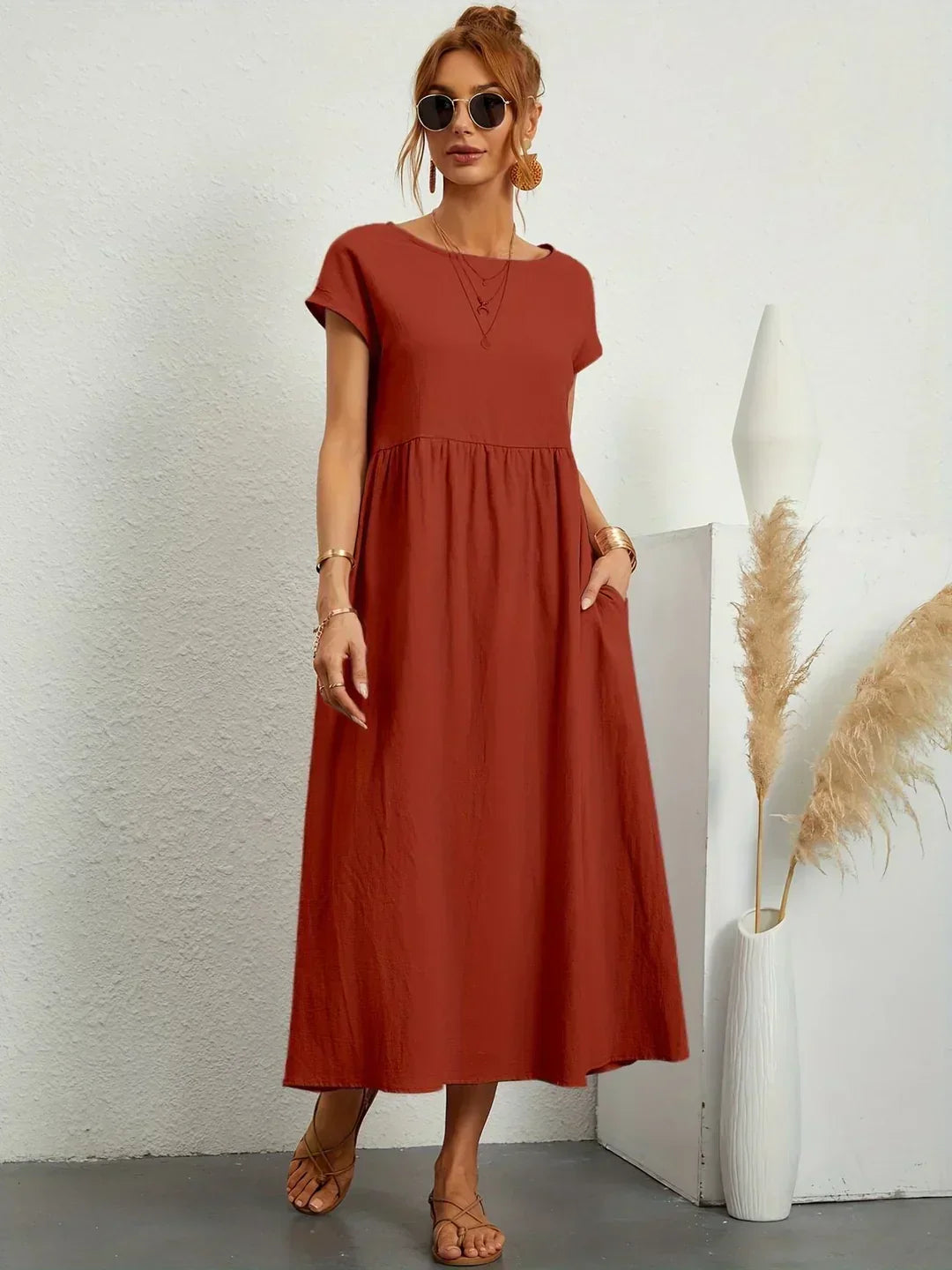 Gabrielle - Abito Midi di Eleganza Senza Tempo