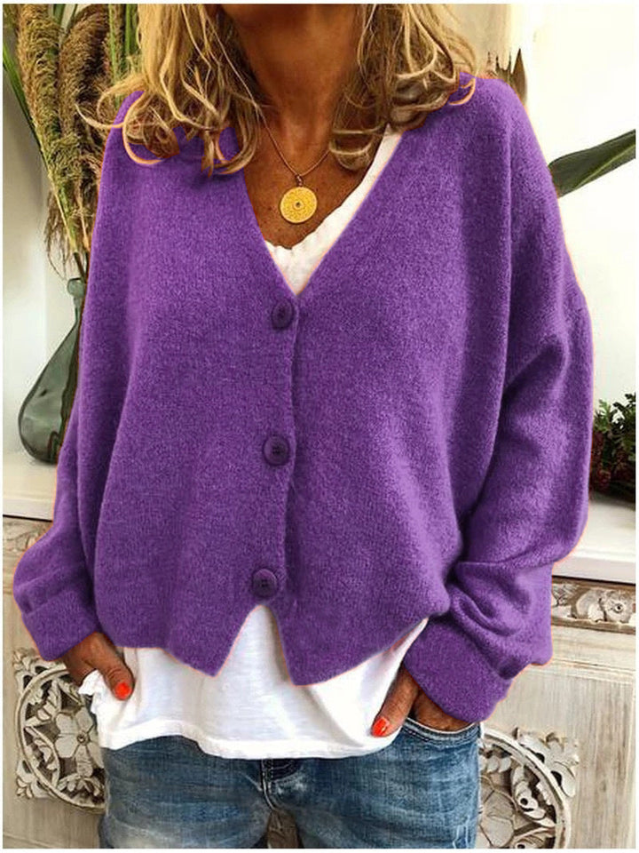 Elegante cardigan lavorato a maglia da donna