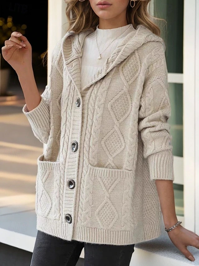 Gilet Torsadé con Cappuccio Michèle