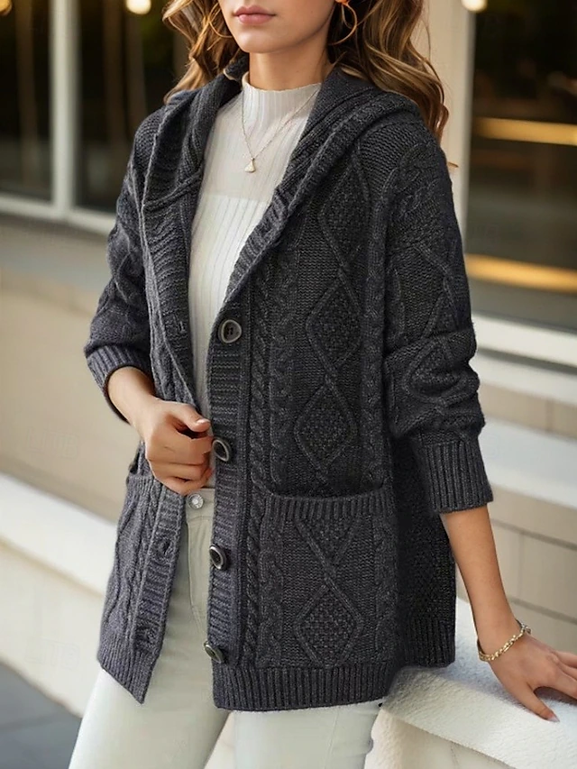 Gilet Torsadé con Cappuccio Michèle