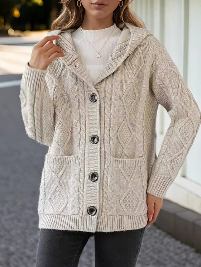 Gilet Torsadé con Cappuccio Michèle