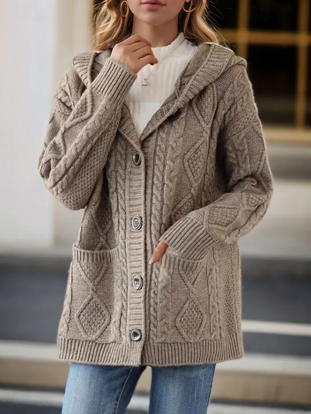 Gilet Torsadé con Cappuccio Michèle