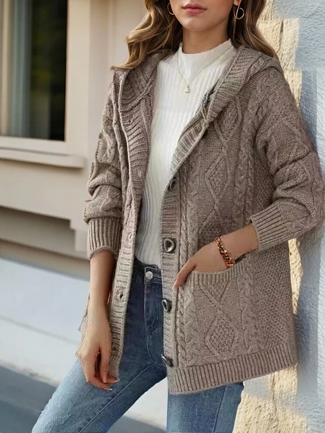 Gilet Torsadé con Cappuccio Michèle