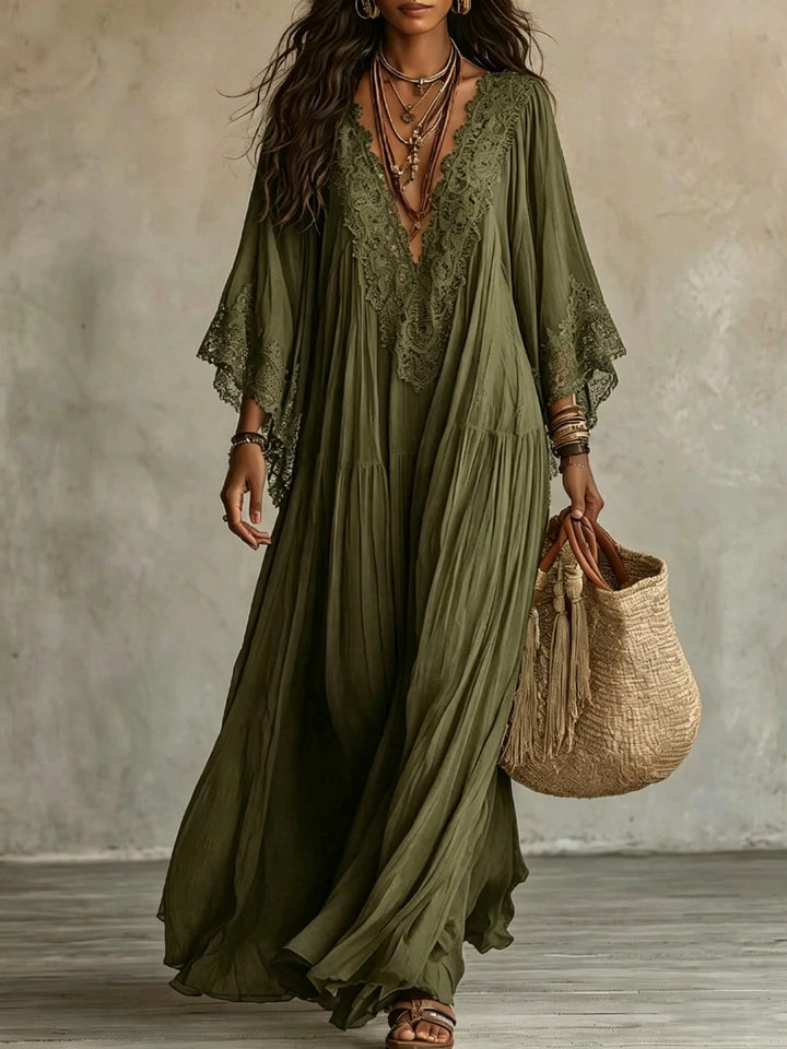 ABITO MAXI CON PIZZO PER DONNE