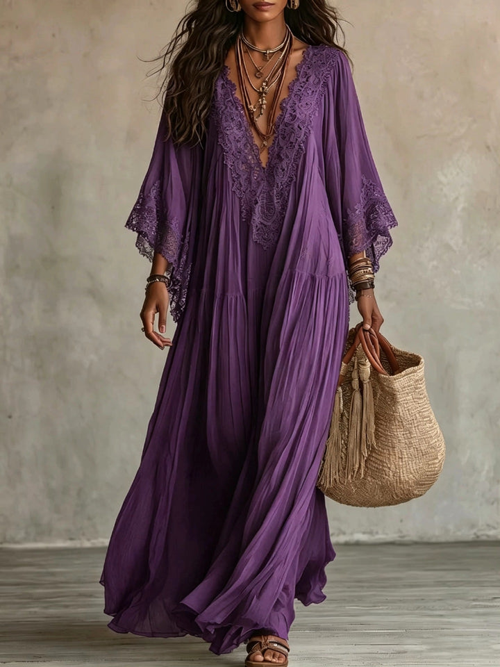 ABITO MAXI CON PIZZO PER DONNE