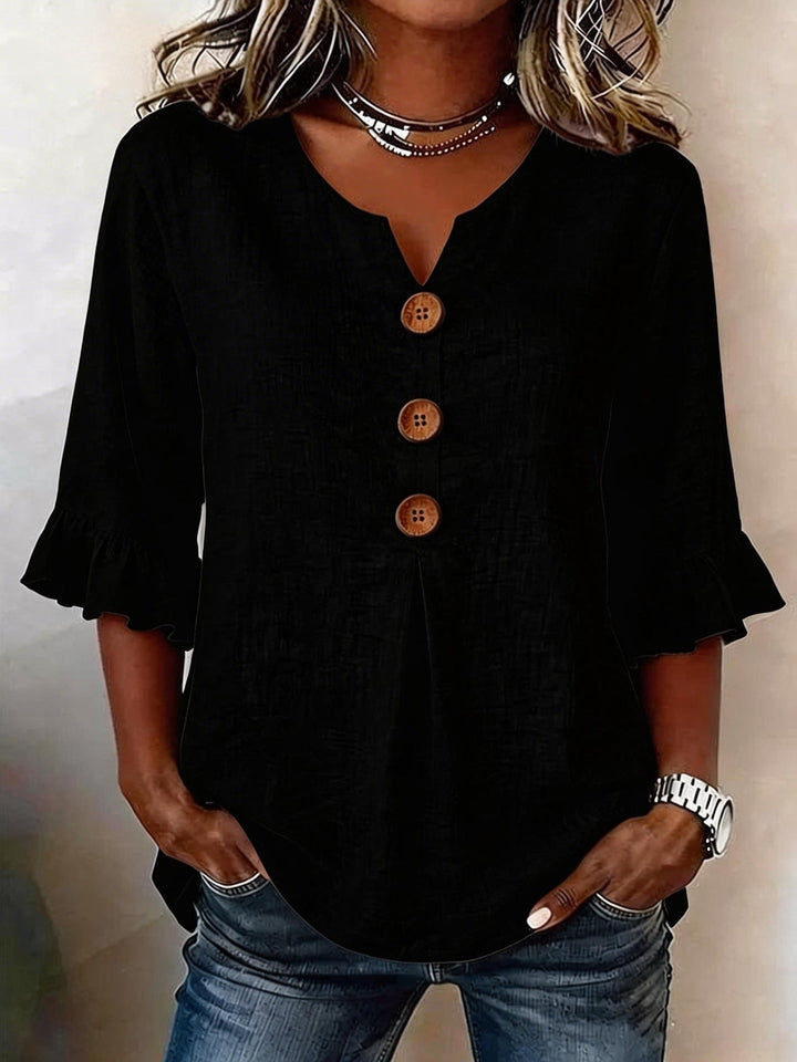BLUSA ROMANTICA CON VOLANT PER DONNE
