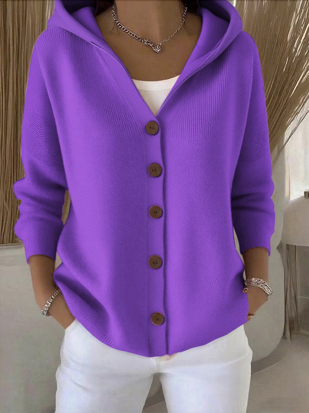 VESTE CON CAPPUCCIO PATCHWORK PER DONNE