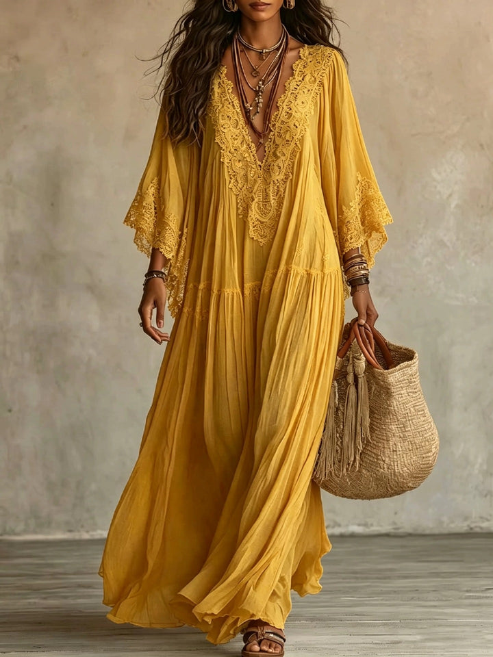 ABITO MAXI CON PIZZO PER DONNE