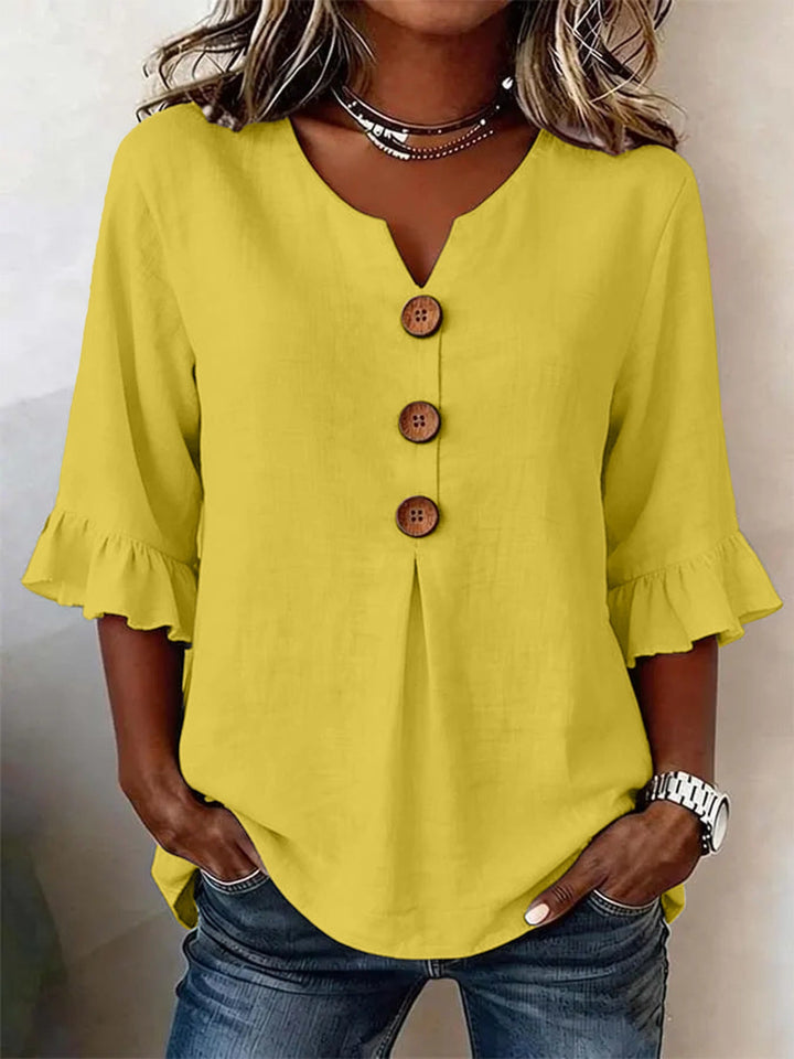 BLUSA ROMANTICA CON VOLANT PER DONNE