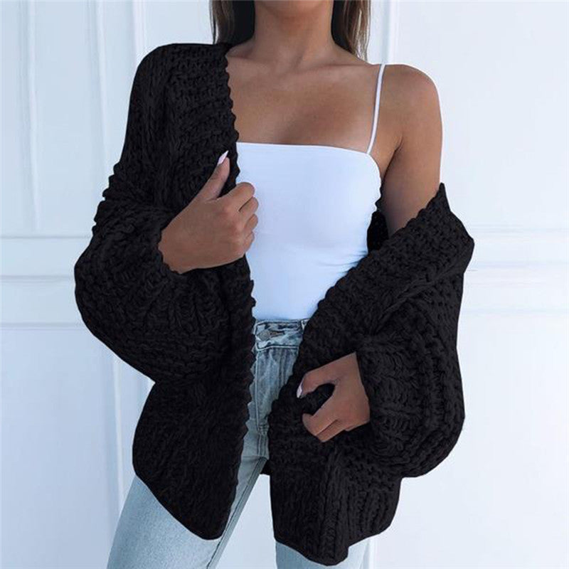 Cardigan da donna con scollo a V e maniche lunghe