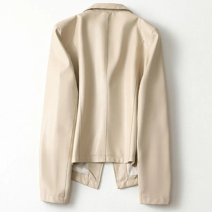 Blazer in Pelle Vera di Agnello Giacca Su Misura