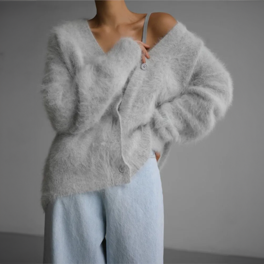 Cardigan Mohair Duveteux Élise