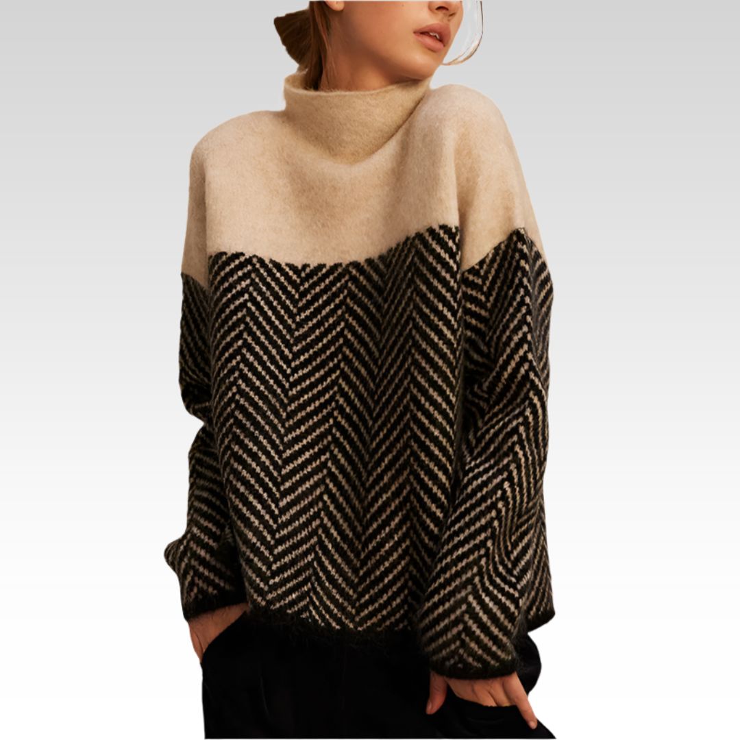 ADELIE | Maglione a collo alto in pregiato knit
