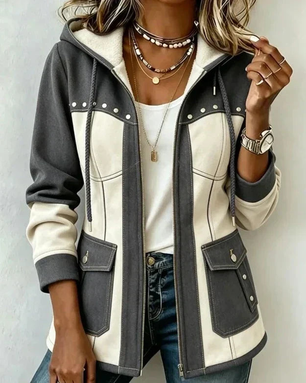 HOODIE CONTRASTANTE PER DONNE