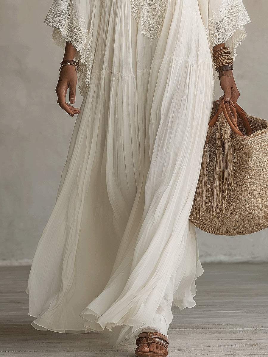 ABITO MAXI CON PIZZO PER DONNE