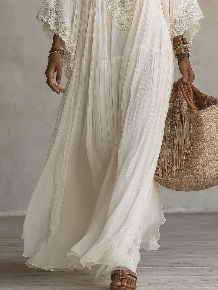 ABITO MAXI CON PIZZO PER DONNE