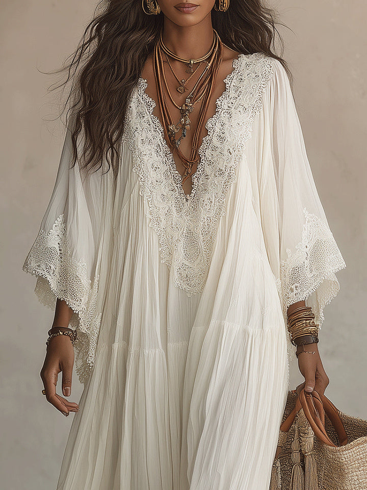 ABITO MAXI CON PIZZO PER DONNE