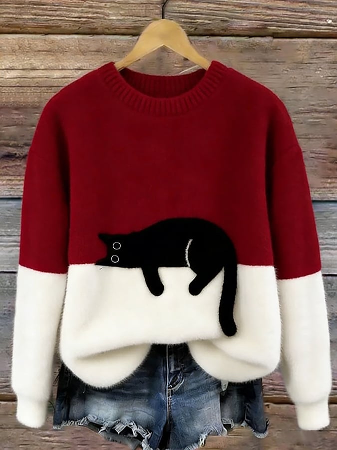 PCP | Pull Oversize Elegante con Gatto Armelle