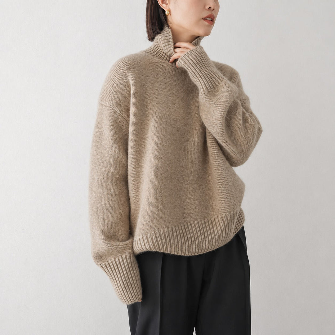 Lea - Maglione a collo alto ampio per donna