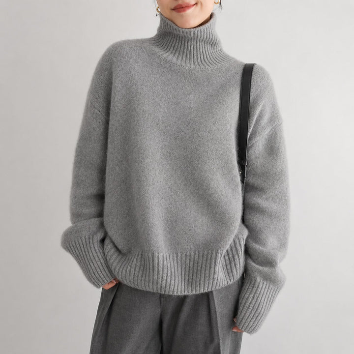 Lea - Maglione a collo alto ampio per donna