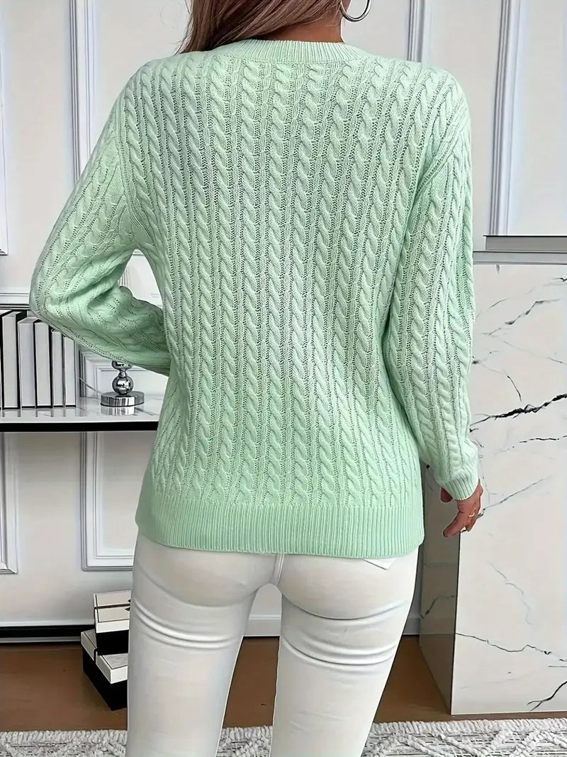 MAGLIONE A COLLO TONDO COZY PER DONNE