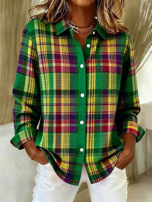 Madras | Cardigan a Bottoni Multicolore a Quadri