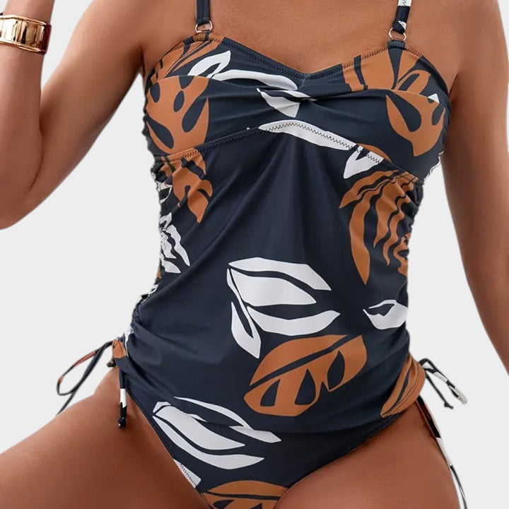Carmen | Bikini con stampa tropicale di foglie
