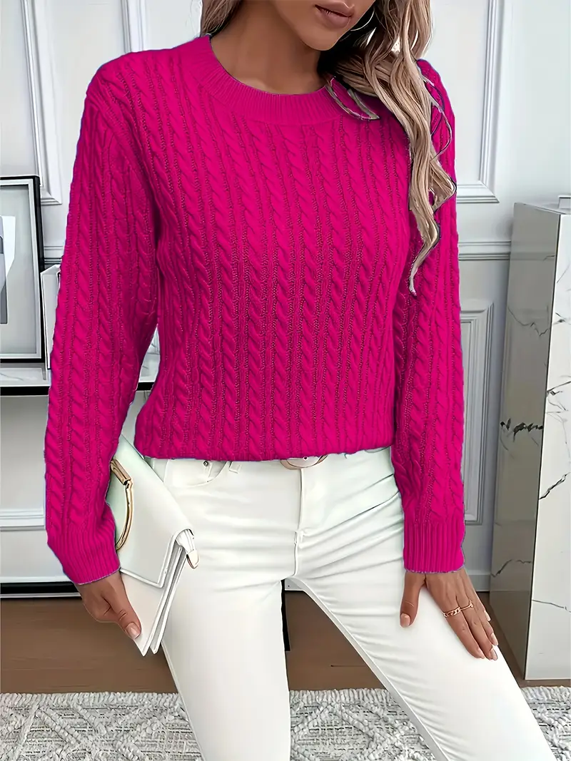 MAGLIONE A COLLO TONDO COZY PER DONNE